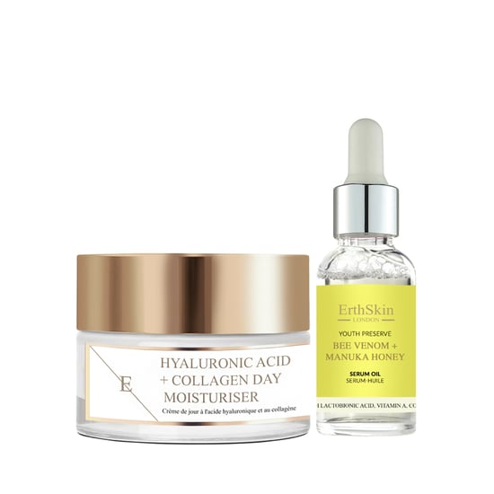 Hyaluronic acid & Collagen Day Cream 50ml+ Bee Venom + Manuka Honey Serum Oil 30ml - Image 1