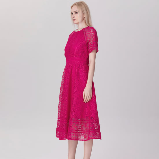 All-Lace Flared Dress And Trims - Image 3