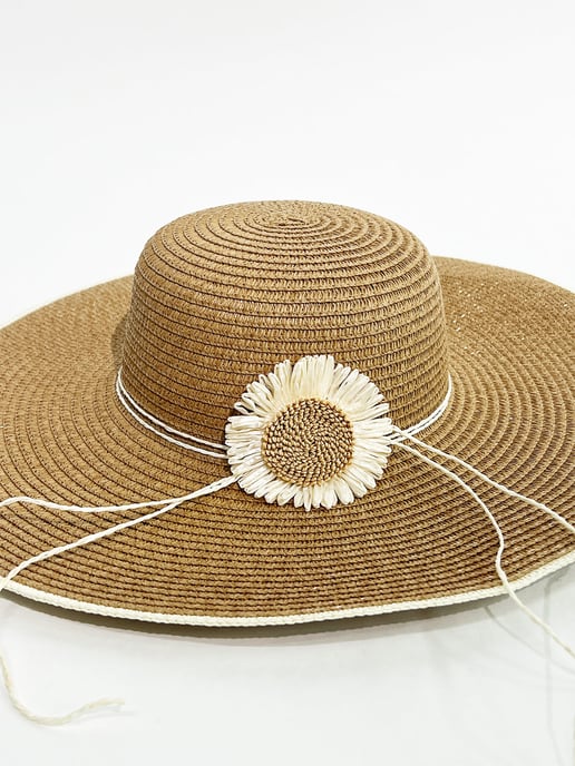 Sunflower Straw Sun Hat - Image 4