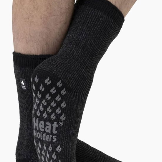 2 Pair Mens Winter Crew Slipper Socks - Image 4