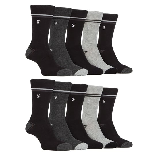Mens 10 Pair Multi-Pack Bright Bamboo Socks - Image 1