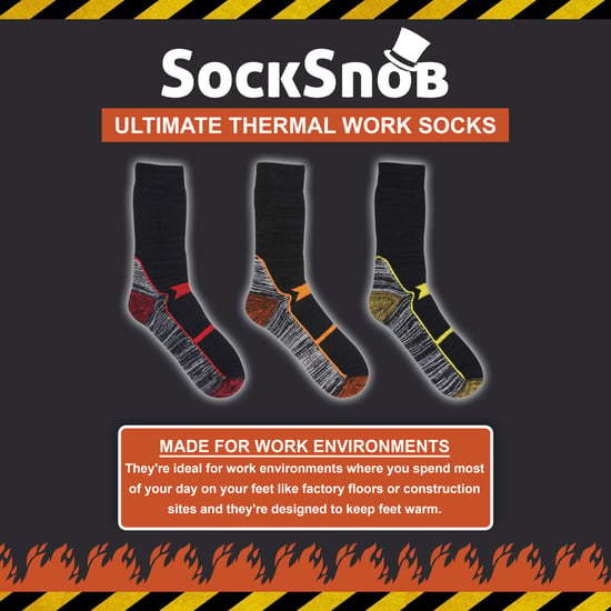 Mens Thermal Ultimate Cotton Rich Work Socks - Image 3