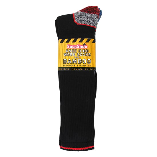 Knähöga bambu-arbetsstrumpor för män för ståltåstövlar | Anti Sweat Heavy Duty - Image 2