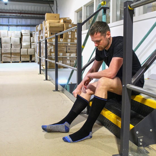 Knähöga bambu-arbetsstrumpor för män för ståltåstövlar | Anti Sweat Heavy Duty - Image 3