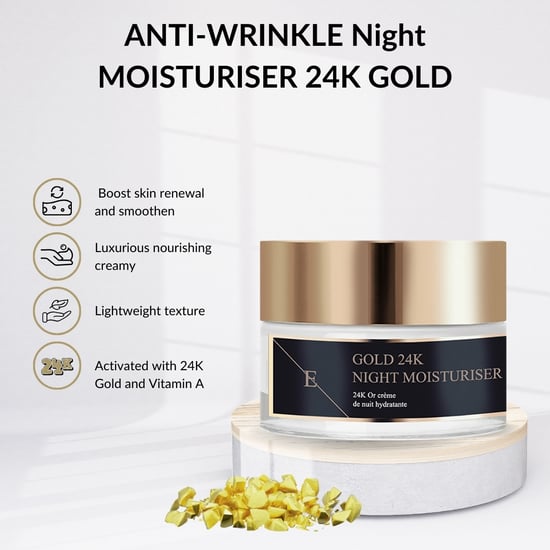 Anti-Wrinkle Night Moisturiser 24k Gold 50ml - Image 3