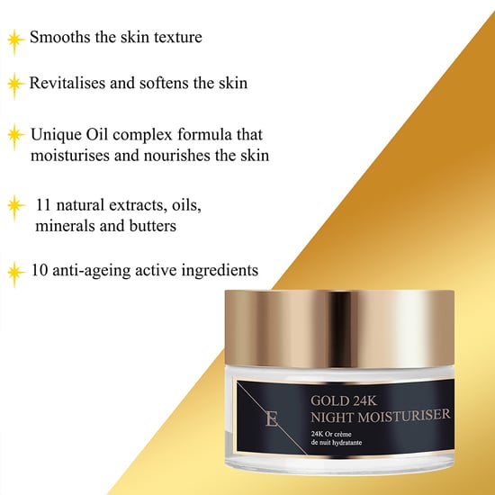 Anti-Wrinkle Night Moisturiser 24k Gold 50ml - Image 5