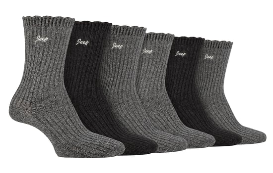 Ladies 6 Pack Bamboo Boot Socks | Cute Scalloped Top Socks - Image 1
