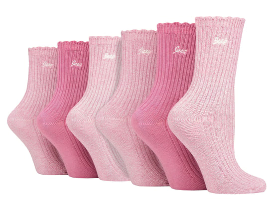 Ladies 6 Pack Bamboo Boot Socks | Cute Scalloped Top Socks - Image 3