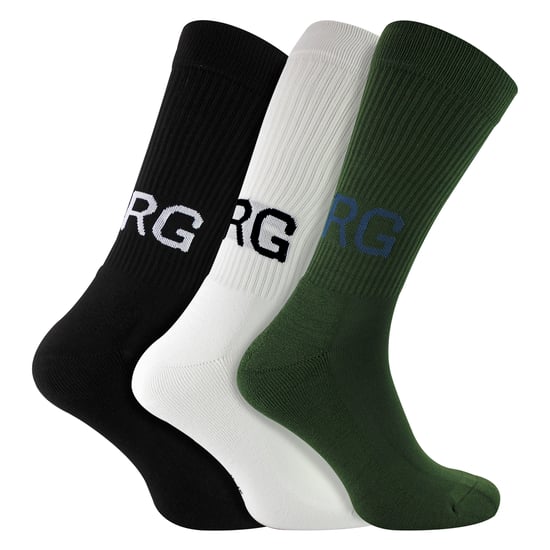 3 Pack Core Sport Ribbbed Top Crew Socks for Men - Image 1