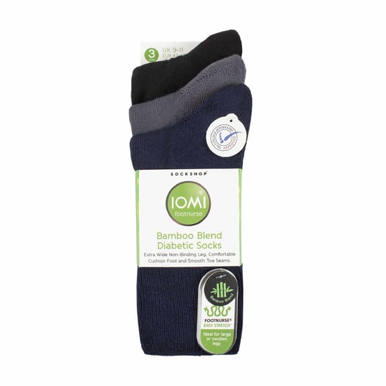 3 Pack Extra Wide Bamboo Diabetic Socks for Swollen Legs - Image 2