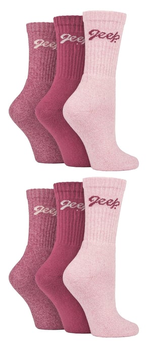Ladies 6 Pack Hiking Boot Socks | Cotton Socks for the Outdoors - Image 3