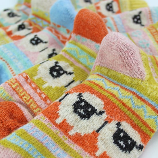Ladies 12 Pack Alpaca Socks with Sheep Pattern - Image 4