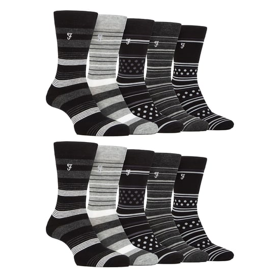 Mens 10 Pair Multi-Pack Bright Bamboo Socks - Image 1