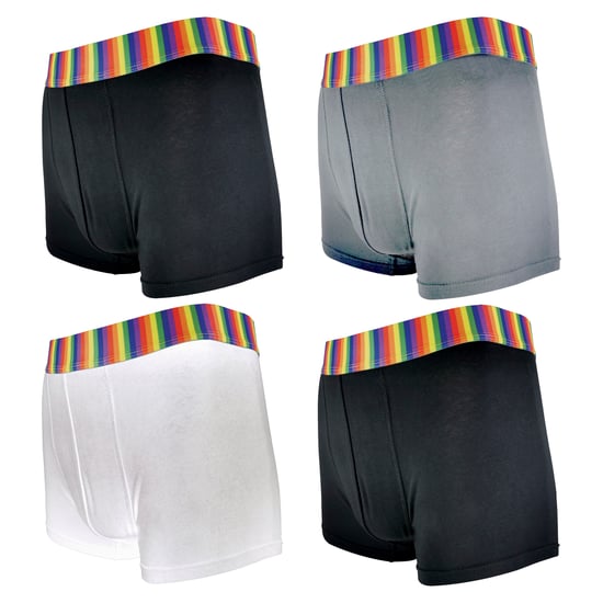 Herrset med regnbågsstrumpor och boxershorts | 4-pack boxershorts & 3-pack randiga strumpor - Image 3