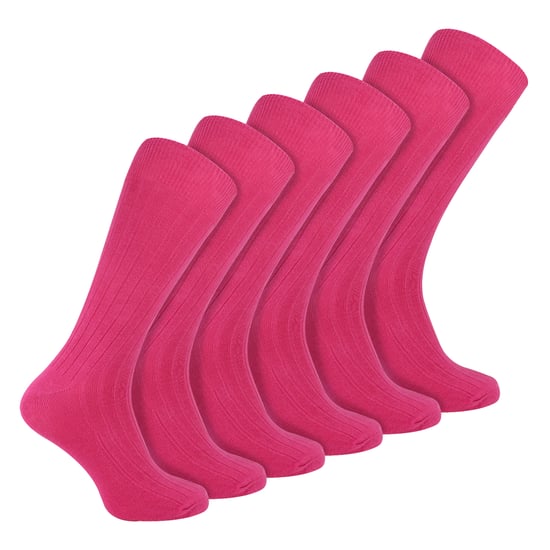 Mens Plain Coloured Cotton Rich Ribbed Dress Socks - Image 1