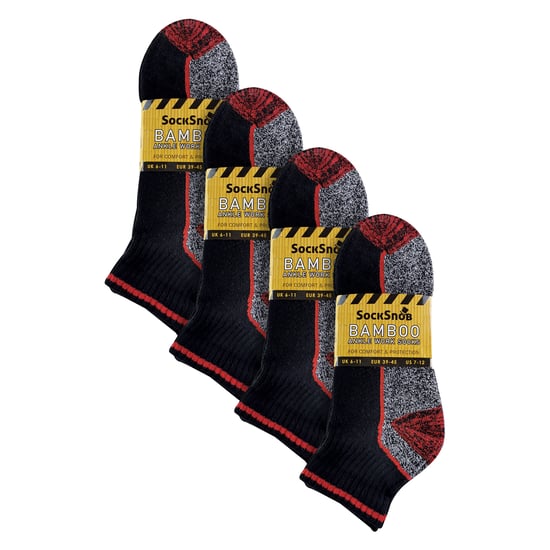 12 Pairs Short Bamboo Work Socks for Men - Image 2