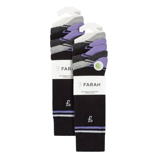 Mens 10 Pair Multi-Pack Bright Bamboo Socks - Image 2