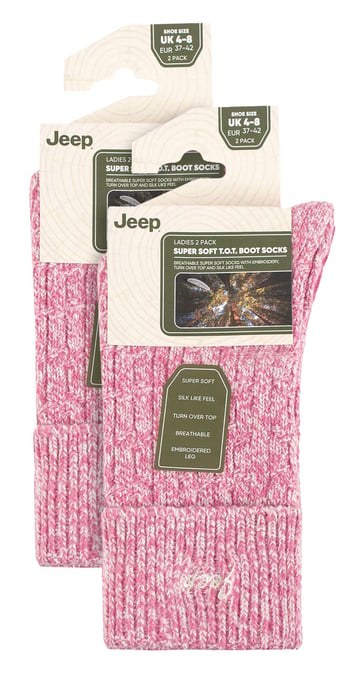 Ladies 4 Pack Super Soft Walking Boot Socks | Outdoor Socks for Hiking - Image 2