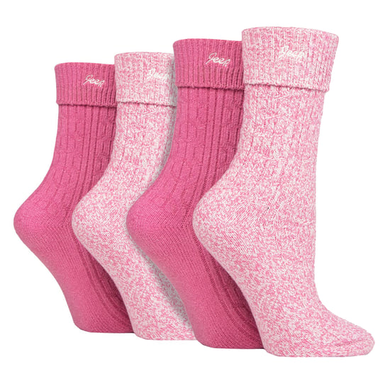 Ladies 4 Pack Super Soft Walking Boot Socks | Outdoor Socks for Hiking - Image 3