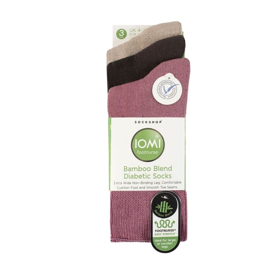 3 Pack Extra Wide Bamboo Diabetic Socks for Swollen Legs - Image 2