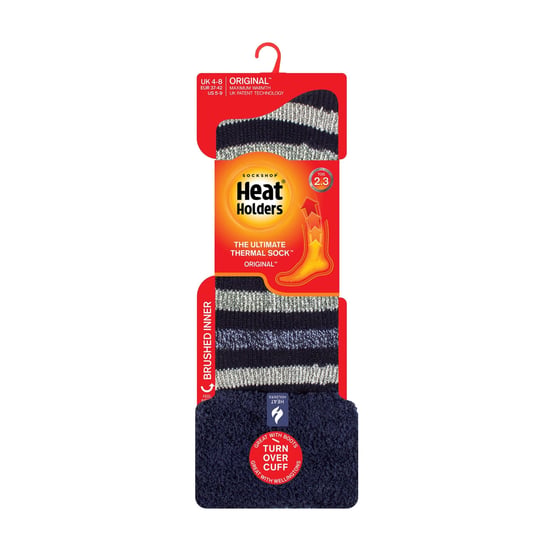 Dames Multikleur Gestreepte Lange Wellington Boot Thermosokken - Image 2