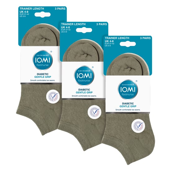 9 Pack Womens Diabetic Trainer Socks | Wide Ankle Socks for Swollen Feet - Image 2