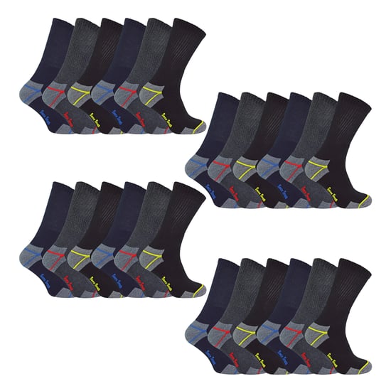 24 Pairs Mens Multipack Ultimate Cotton Rich Work Socks - Image 1