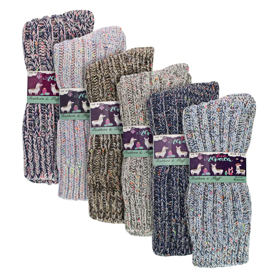 6-pack stövelsockor i alpacka för damer - Image 2