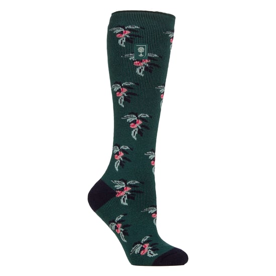 Long Wellington Boots Socks For Women | Floral Welly Socks - Image 1