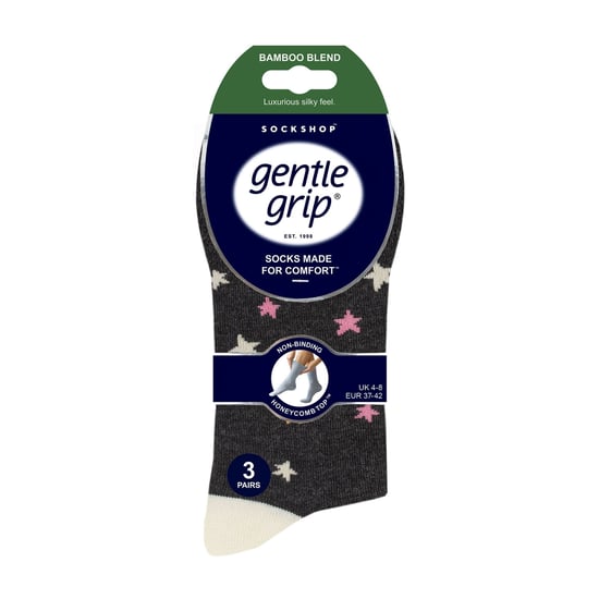 6 Pack Ladies Non Elastic Loose Top Bamboo Socks - Image 2