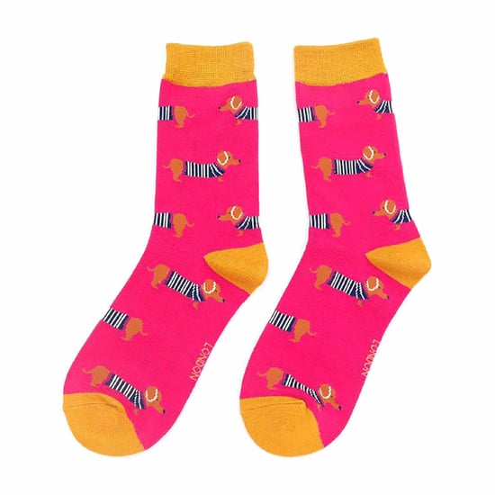1 Pack Ladies Novelty Dog Pattern Bamboo Socks - Image 2