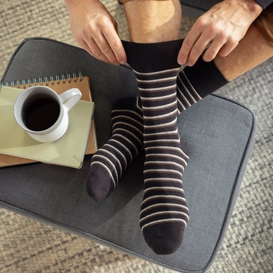 6 Pack Mens Non Elastic Square Patterned Cotton Socks for Poor Circulation - Image 5