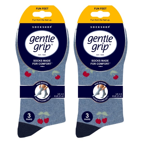6 Pairs Ladies NON ELASTIC Cotton Rich Wildlife Dogs Cats Patterned Socks - Image 2