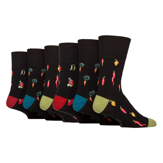 6 Pairs Soft Top Non Elastic Diabetic Socks For Men - Image 1