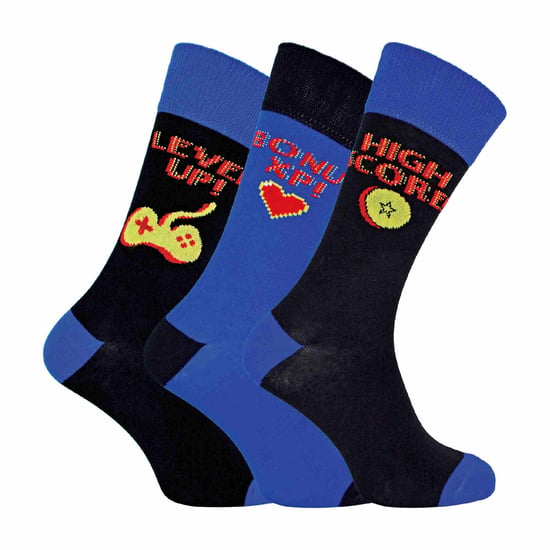 3 Pack Mens Retro Gaming Funky Novelty Video Game Socks - Image 1