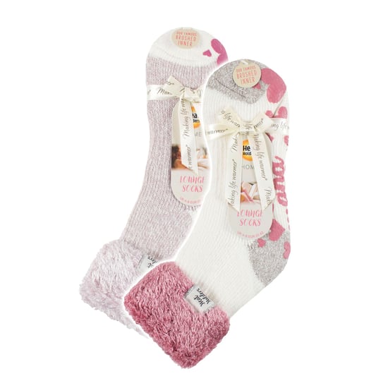 2-pack mjuka lounge-strumpor med grepp för damer - Image 2