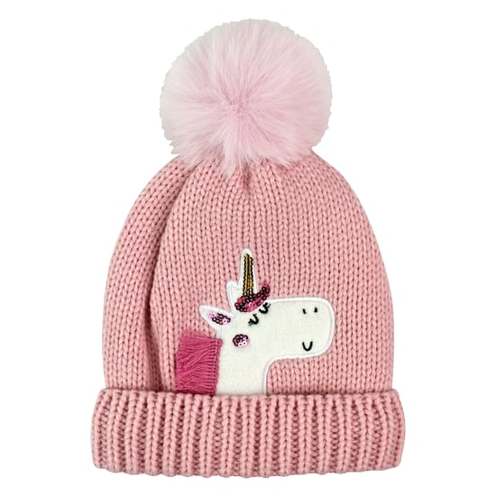 Barn Unicorn Beanie Mössa med Pom Pom | Pojkar & Flickor Vintermössa med Bobble - Image 4