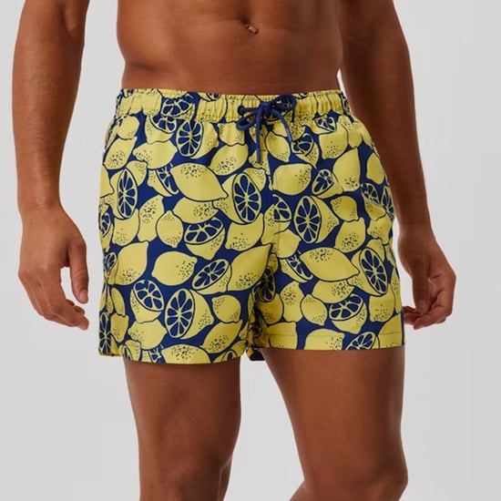 Löst sittande badbyxor med tryck och ficka för män - Image 3