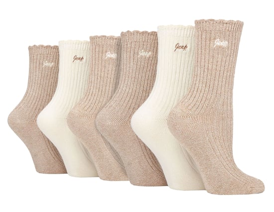 Ladies 6 Pack Bamboo Boot Socks | Cute Scalloped Top Socks - Image 3