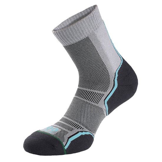 1000 Mile - 2 Pack Ladies Trail Single Layer Moisture Wicking Merino Wool Socks - Grey - Image 4