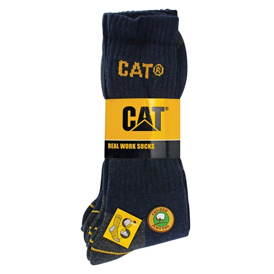 Mens 3 Pack Real Work Cotton Socks - Image 2