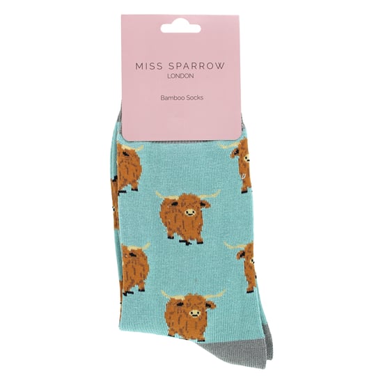Ladies Highland Cow Socks | Womens Novelty Bamboo Gift Socks For Cow Lovers - Image 2