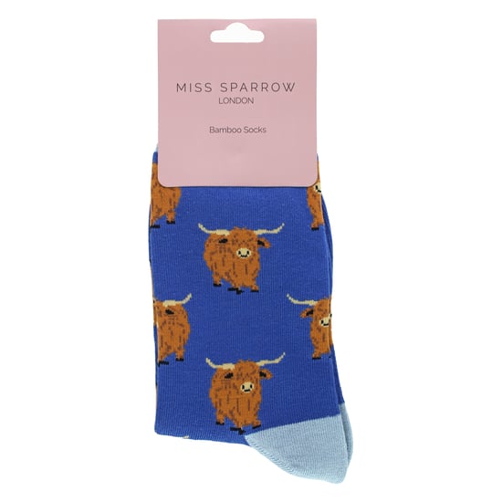 Ladies Highland Cow Socks | Womens Novelty Bamboo Gift Socks For Cow Lovers - Image 2