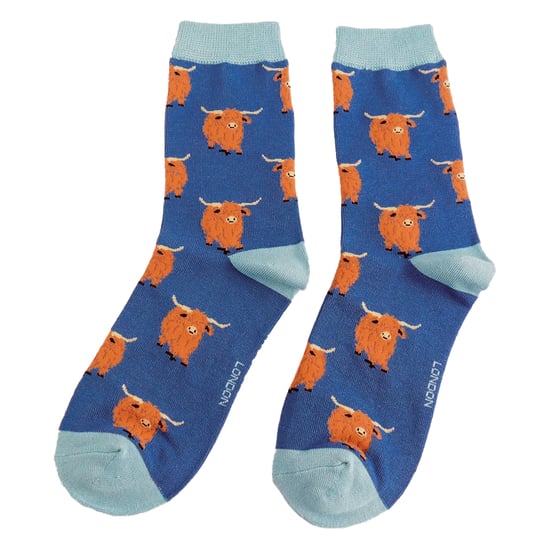 Ladies Highland Cow Socks | Womens Novelty Bamboo Gift Socks For Cow Lovers - Image 3