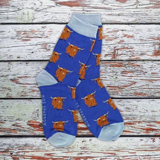 Ladies Highland Cow Socks | Womens Novelty Bamboo Gift Socks For Cow Lovers - Image 4