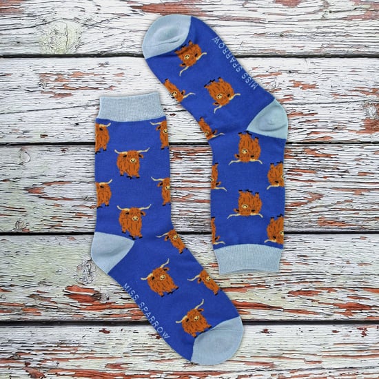 Ladies Highland Cow Socks | Womens Novelty Bamboo Gift Socks For Cow Lovers - Image 5