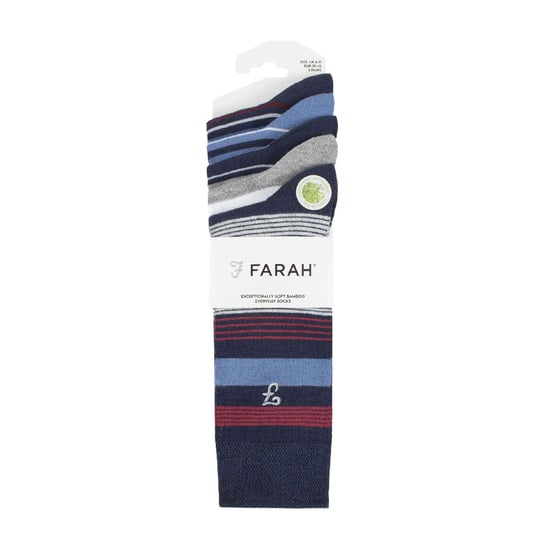 5 Pack Mens Bamboo Bright Striped Patterned Socks - Image 2
