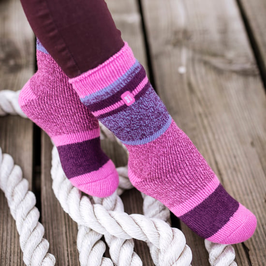 Ladies Winter Varied Stripe Patterned Thermal Socks for Winter - Image 5