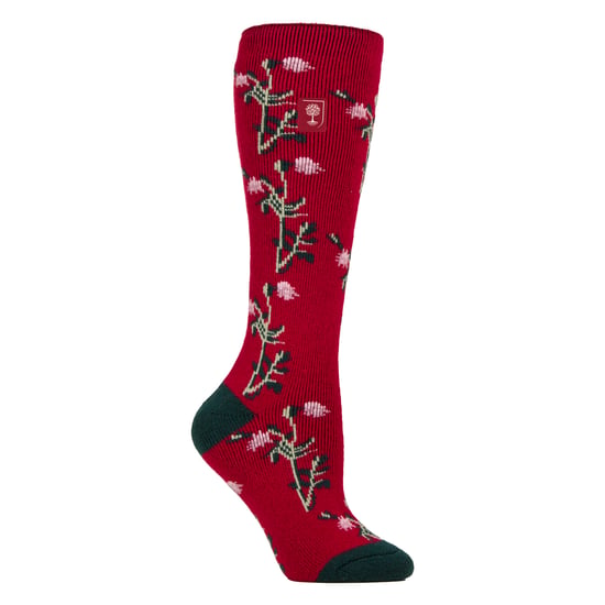Long Wellington Boots Socks For Women | Floral Welly Socks - Image 1