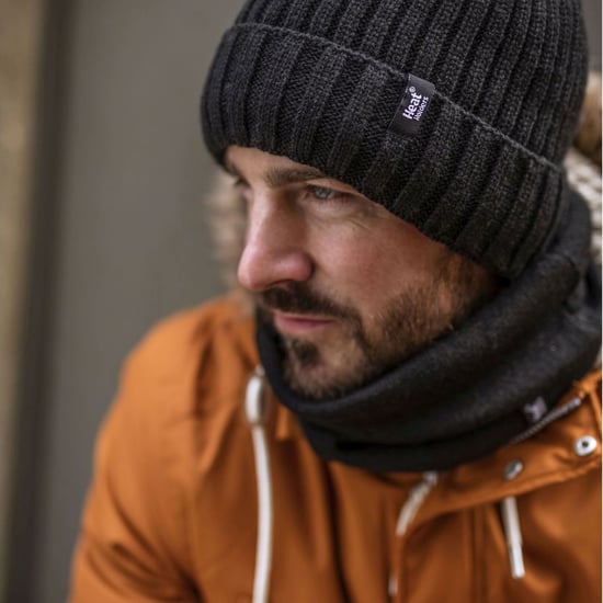 Mens 3.6 TOG Fleece Lined Thermal Turn Over Cuff Winter Beanie Hat - Image 3